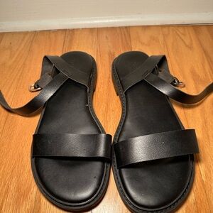 Torrid Black Leather Sandals